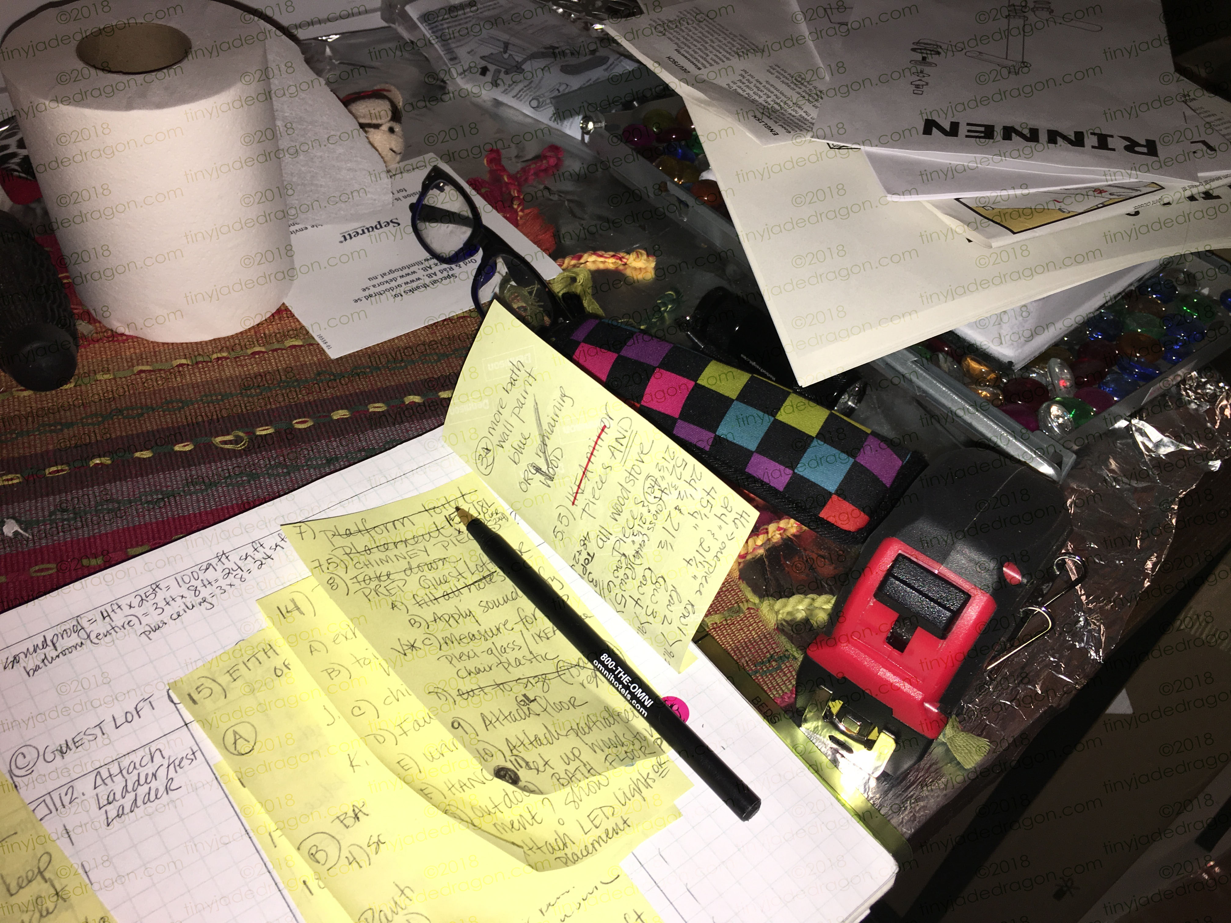 TAsk Lists on mess desk